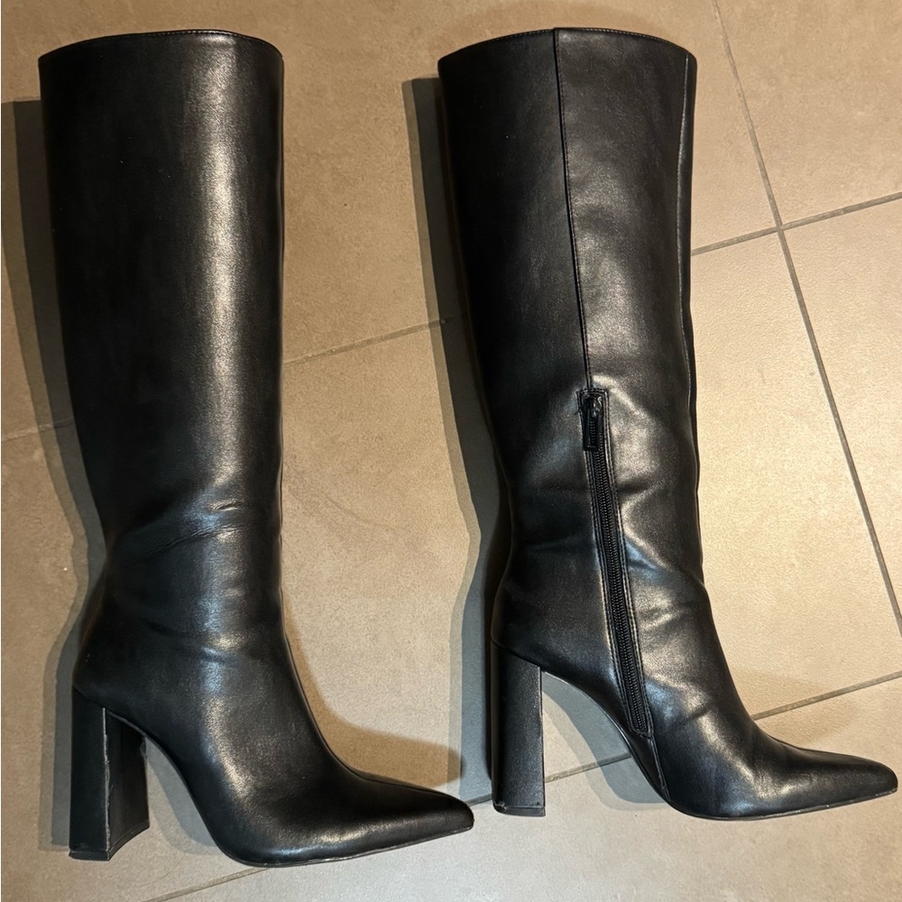 Zara Knee High Boots - black